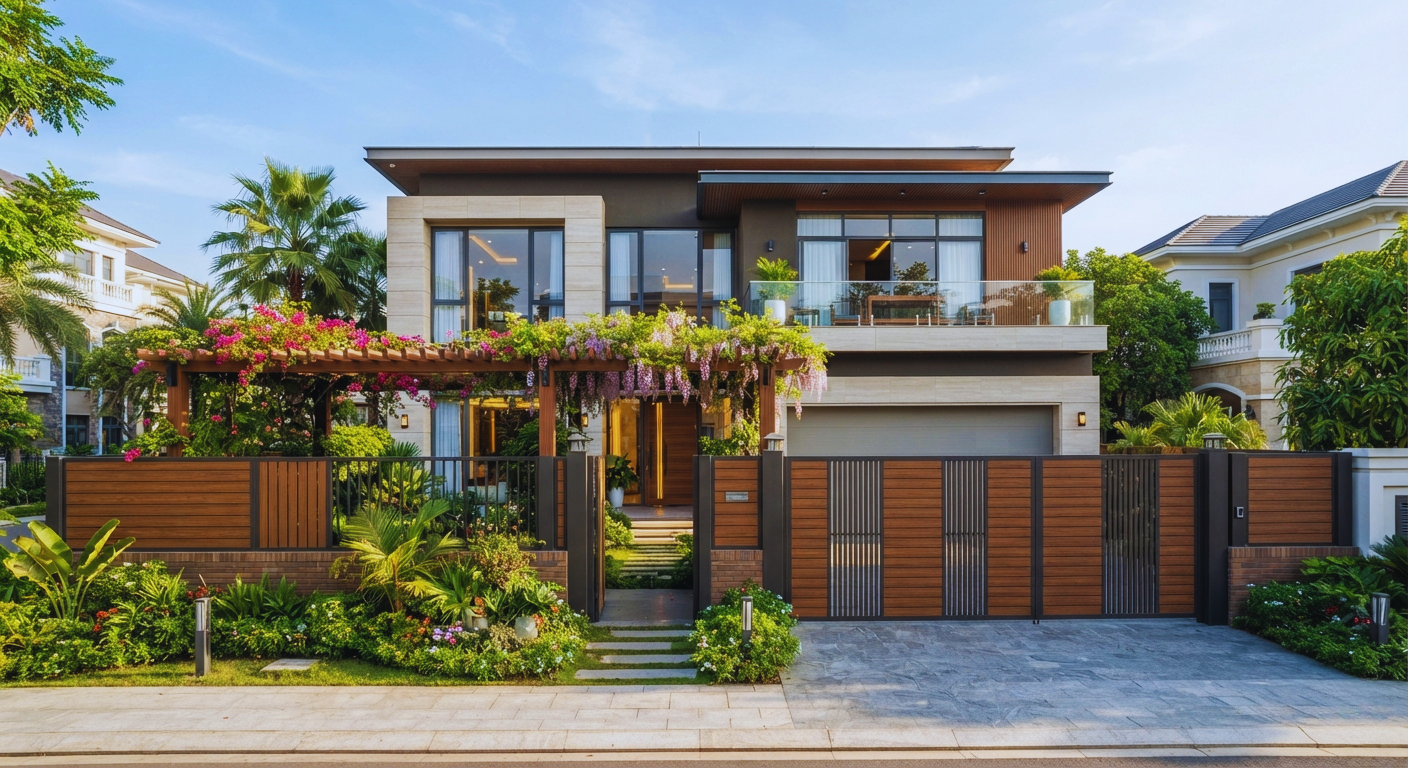 Thi công hàng rào nhựa giả gỗ tại Đà Nẵng trọn gói uy tín Woodlight